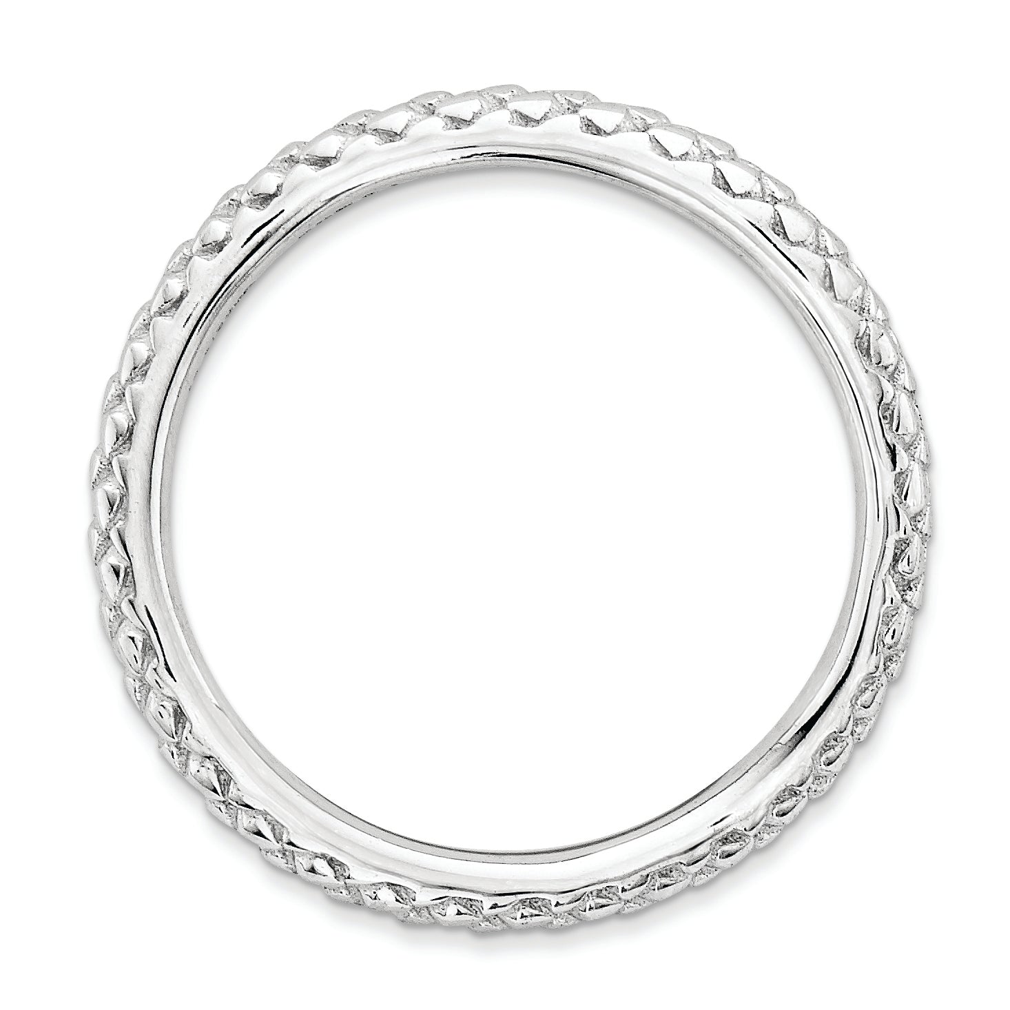 Wave Stackable Ring in Sterling Silver Secondary image