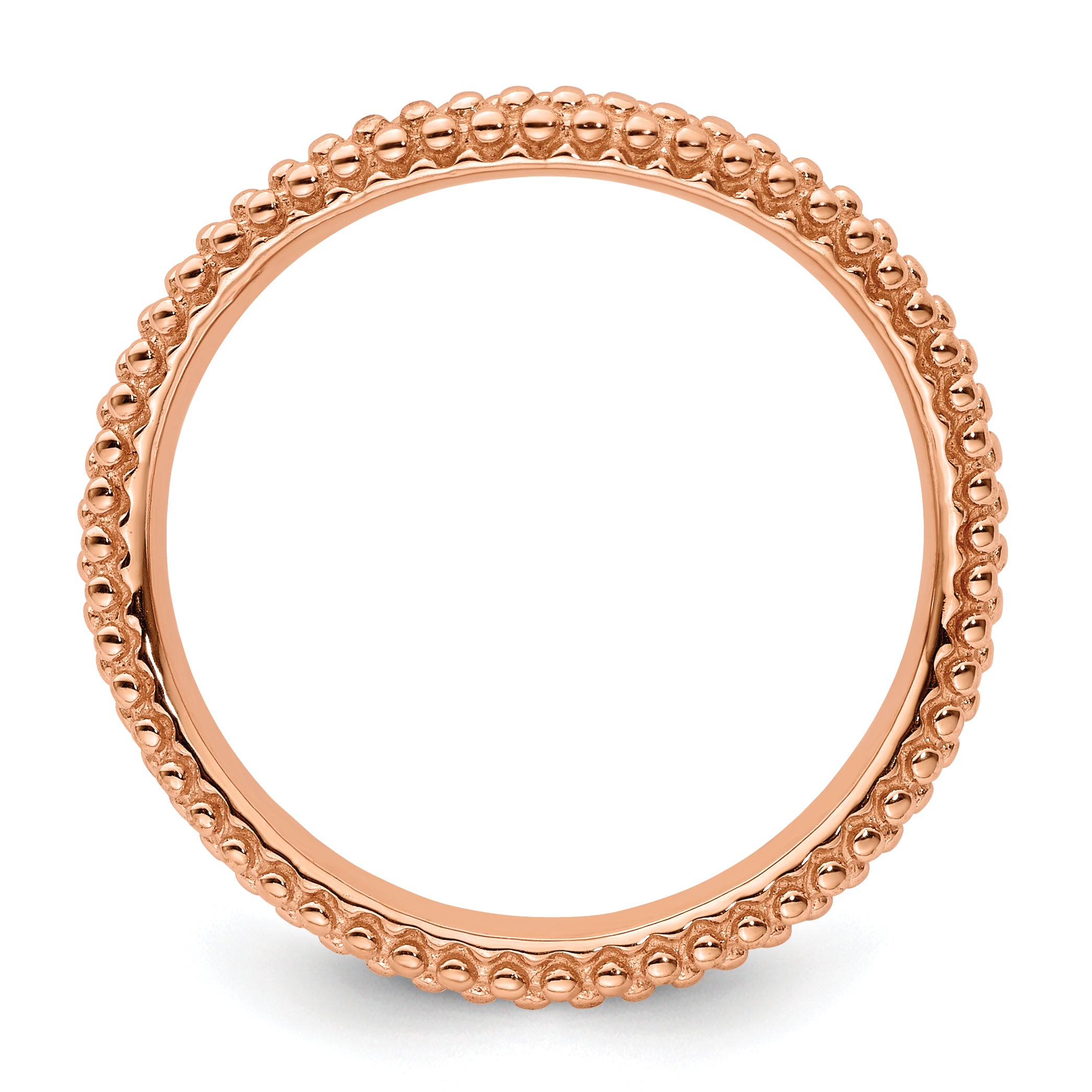 Sterling Silver Stackable Expressions Polished Pink-plated Wave Ring Secondary image