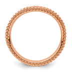 Sterling Silver Stackable Expressions Polished Pink-plated Wave Ring
