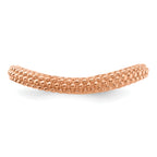 Sterling Silver Stackable Expressions Polished Pink-plated Wave Ring