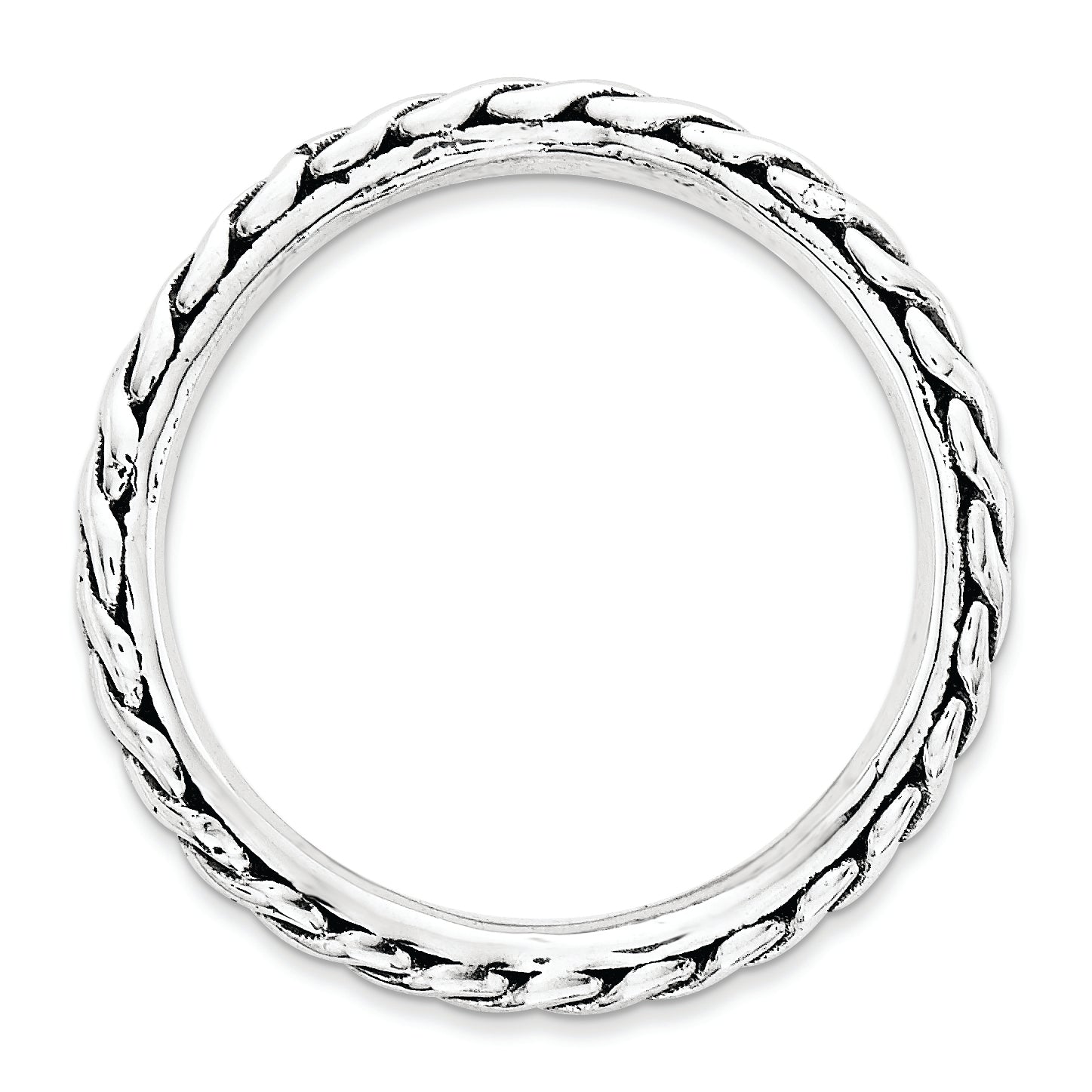 Wave Stackable Ring in Sterling Silver Secondary image