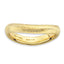 Sterling Silver Stackable Expressions Polished Gold-plate Wave Ring