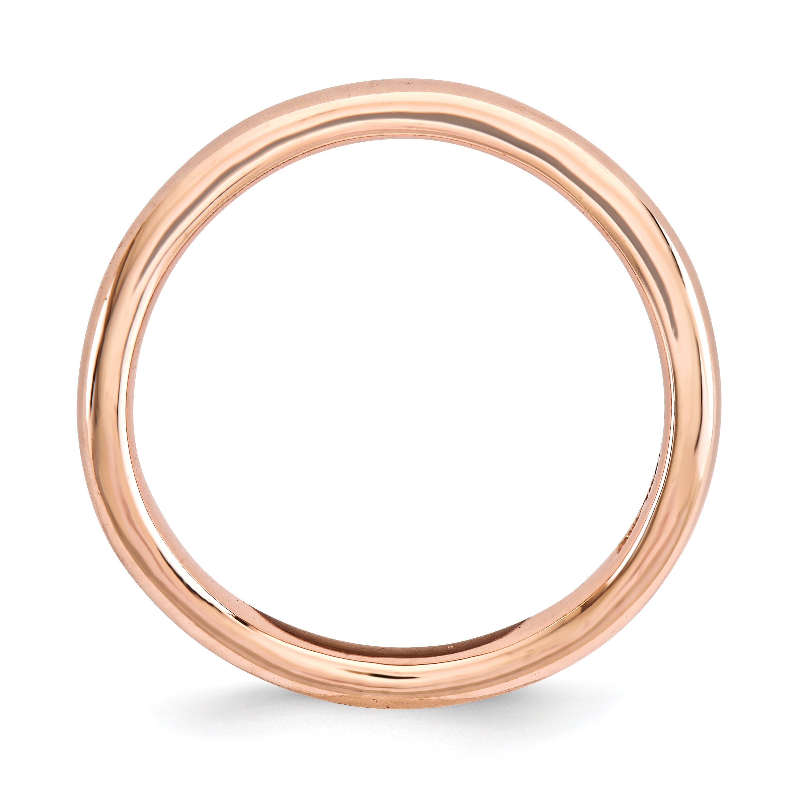 Sterling Silver Stackable Expressions Polished Pink-plate Wave Ring Secondary image