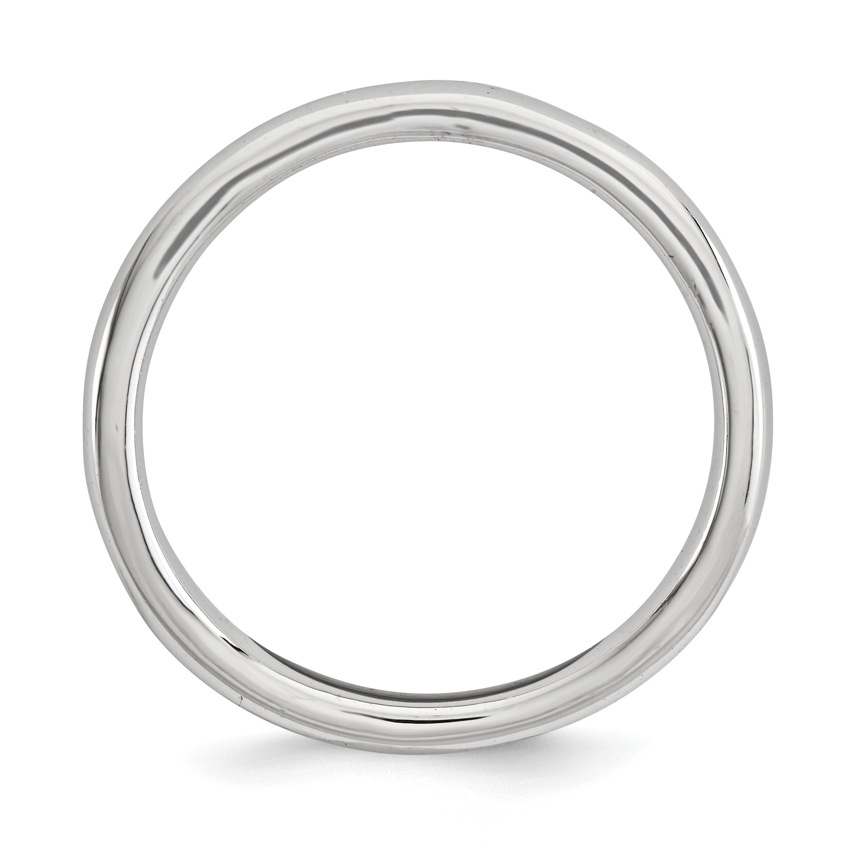 Sterling Silver Stackable Expressions Polished Rhodium-plate Wave Ring Secondary image