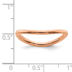 Sterling Silver Stackable Expressions Polished Pink-plated Wave Ring