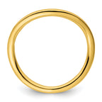 Sterling Silver Stackable Expressions Polished Gold-plate Wave Ring