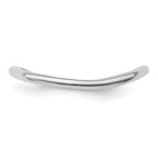 Sterling Silver Stackable Expressions Polished Rhodium-Plated Wave Ring