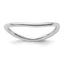 Sterling Silver Stackable Expressions Polished Rhodium-Plated Wave Ring