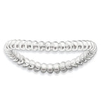 Sterling Silver Stackable Expressions Polished Rhodium-plate Wave Ring