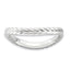 Sterling Silver Stackable Expressions Polished Rhodium-Plated Wave Ring