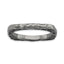 Sterling Silver Stackable Expressions Polished Black-plate Square Ring