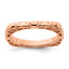 Sterling Silver Stackable Expressions Polished Pink-plated Square Ring