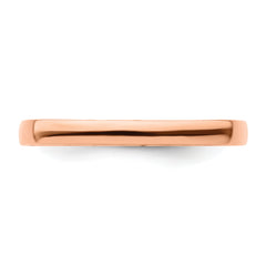 Sterling Silver Stackable Expressions Polished Pink-plated Square Ring