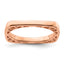 Sterling Silver Stackable Expressions Polished Pink-plated Square Ring