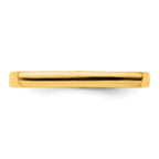 Sterling Silver Stackable Expressions Polished Gold-plated Square Ring