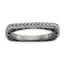 Sterling Silver Stackable Expressions Polished Black-plate Square Ring