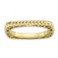 Sterling Silver Stackable Expressions Polished Gold-plate Square Ring