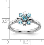 Sterling Silver Stackable Expressions Blue Topaz Ring