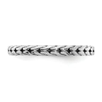 Sterling Silver Stackable Expressions Antiqued Ring