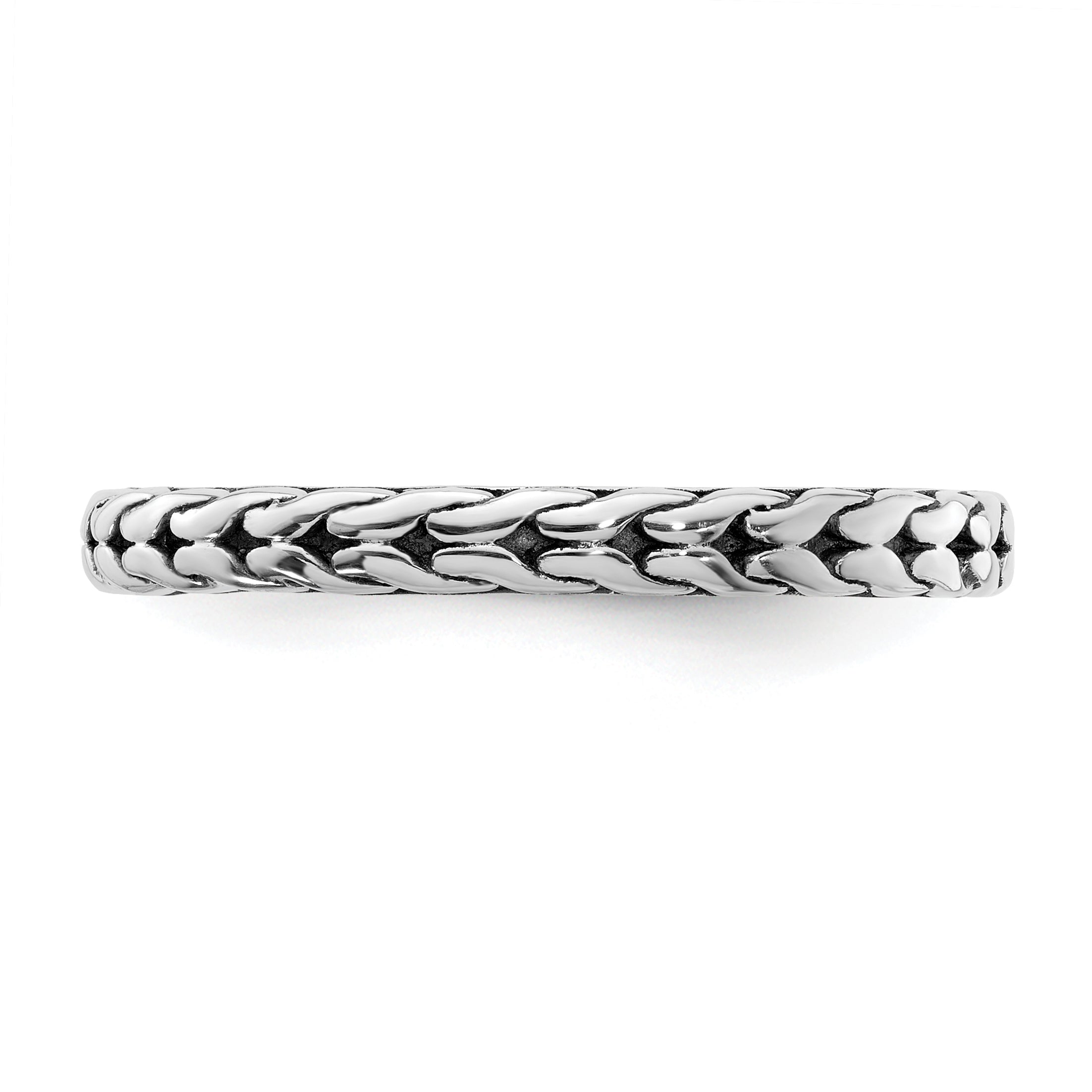 Sterling Silver Stackable Expressions Antiqued Ring