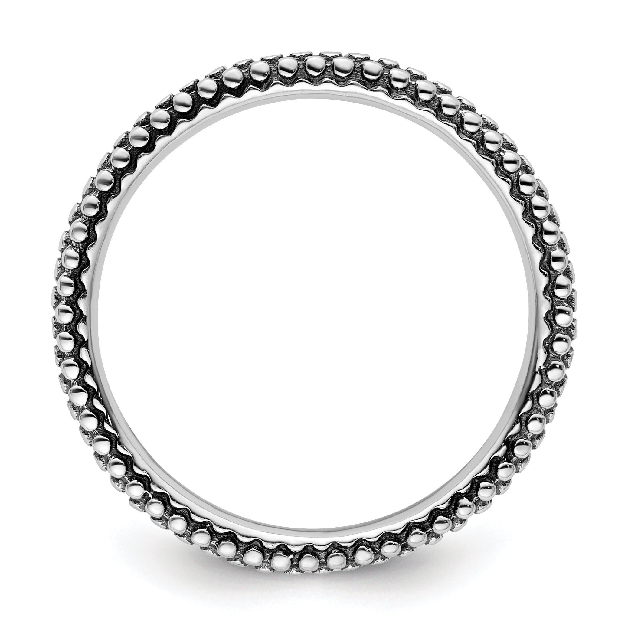 Sterling Silver Stackable Expressions Antiqued Ring Secondary image
