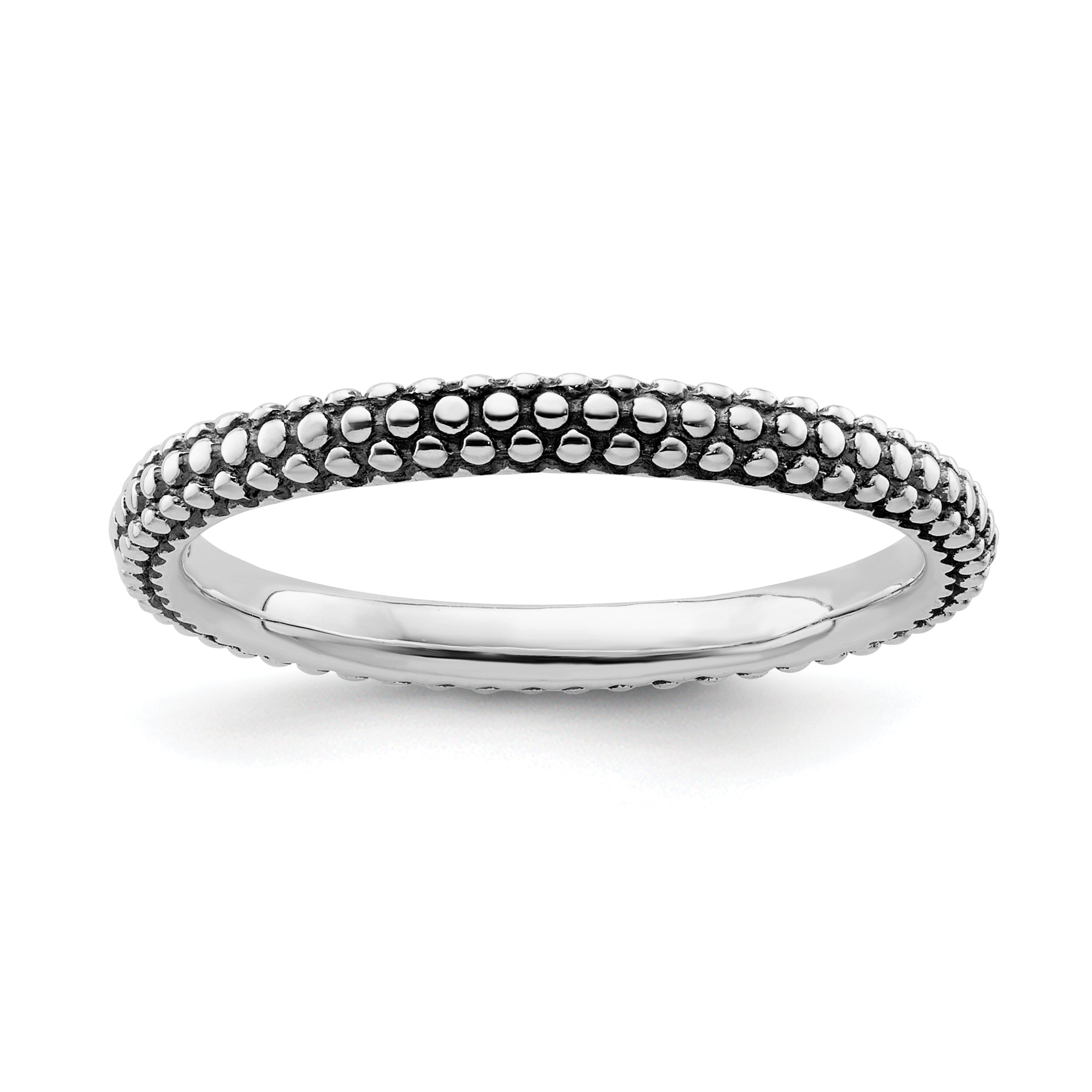 Sterling Silver Stackable Expressions Antiqued Ring Main image