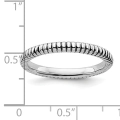Sterling Silver Stackable Expressions Antiqued Ring