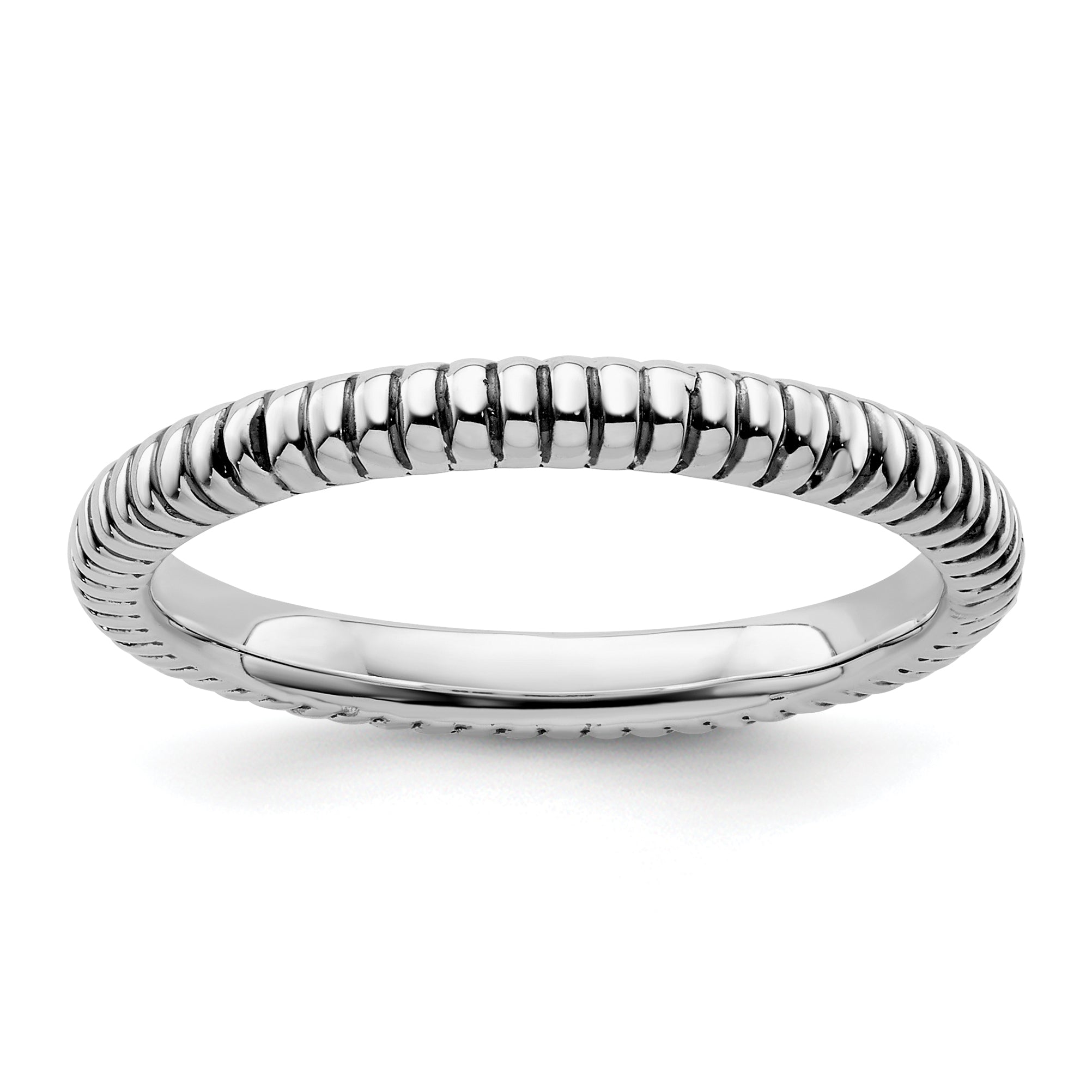 Sterling Silver Stackable Expressions Antiqued Ring Main image