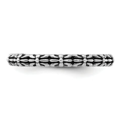 Sterling Silver Stackable Expressions Antiqued Ring