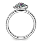Sterling Silver Stackable Expressions Amethyst & Blue Topaz Stackable Ring