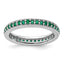 Sterling Silver Stackable Expressions Polished Cr. Emerald Eternity Ring