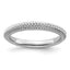 Sterling Silver Stackable Expressions Rhodium-plated Domed Ring