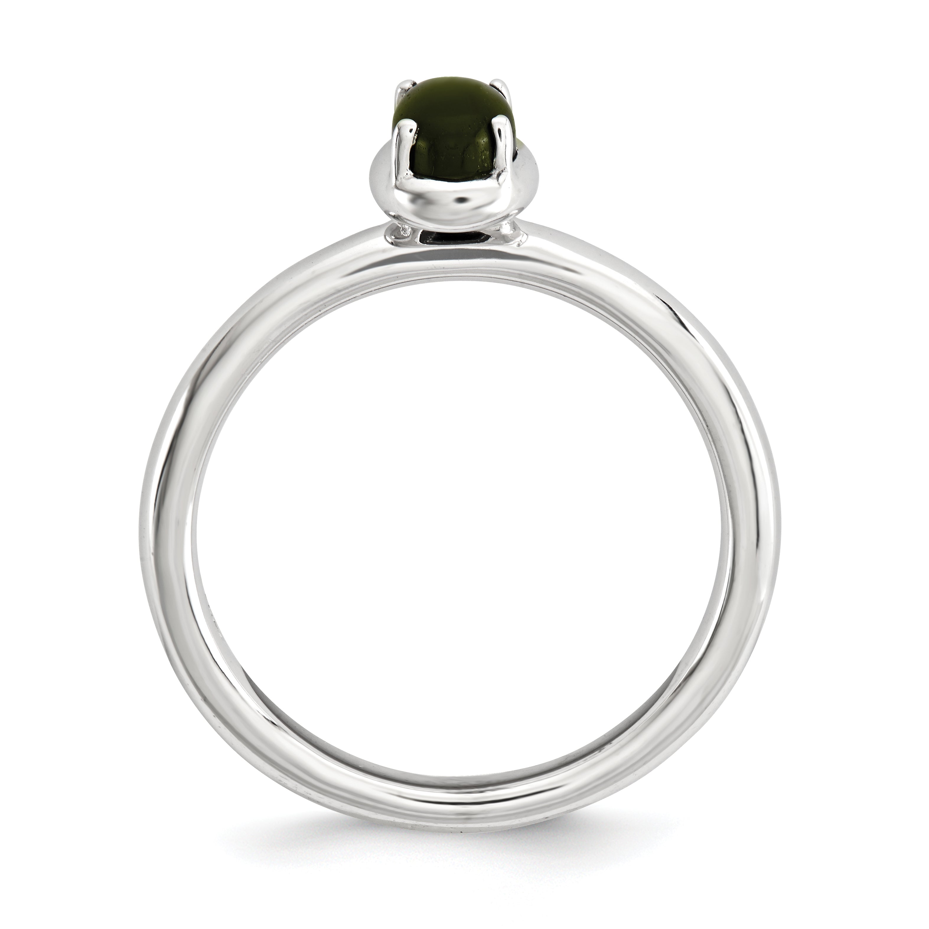 Sterling Silver Stackable Expressions Onyx Polished Ring Secondary image