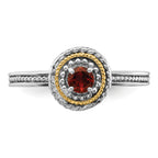 Sterling Silver & 14k Stackable Expressions Garnet Ring
