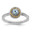 Sterling Silver & 14K Expressions Aquamarine Ring