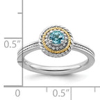 Sterling Silver & 14k Stackable Expressions Sterling Silver Blue Topaz Ring