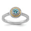 Sterling Silver & 14k Stackable Expressions Sterling Silver Blue Topaz Ring