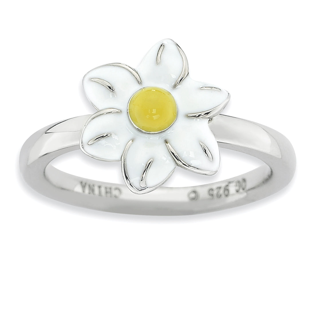 Sterling Silver Stackable Expressions Jonquil Ring Main image
