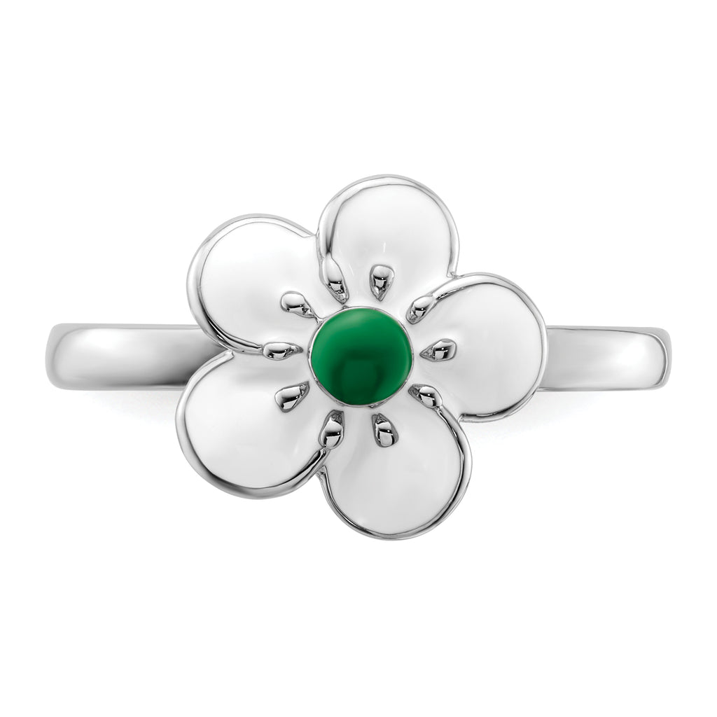 Sterling Silver Stackable Expressions Hawthorn Ring