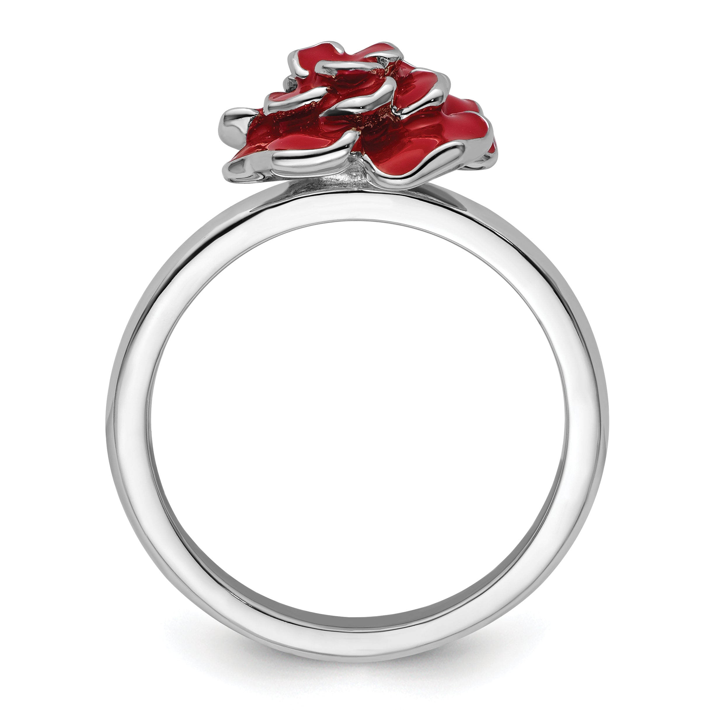 Sterling Silver Stackable Expressions Rose Ring Secondary image