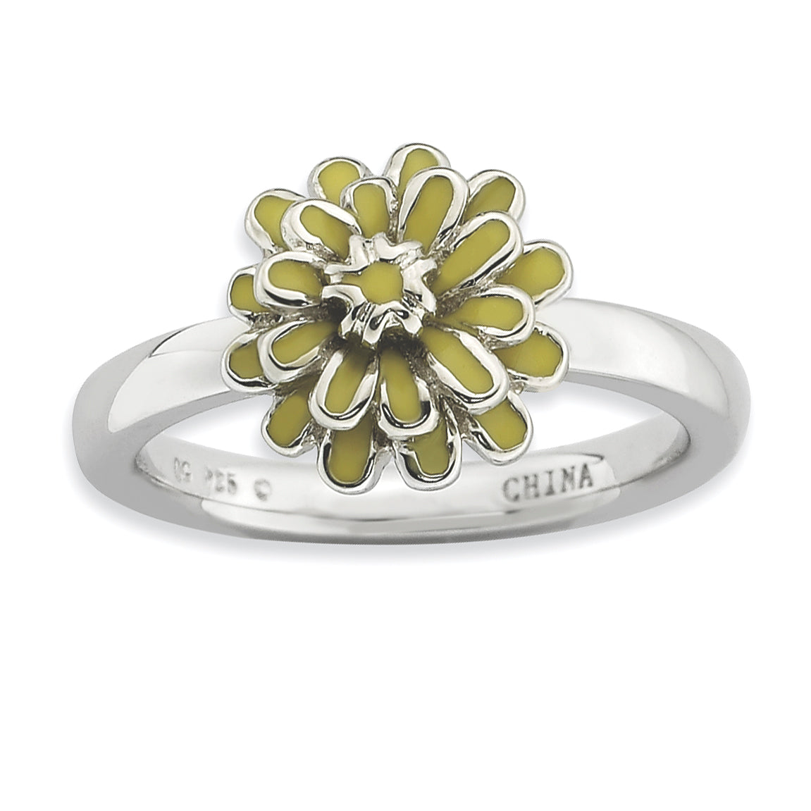 Sterling Silver Stackable Expressions Calendula Ring Main image