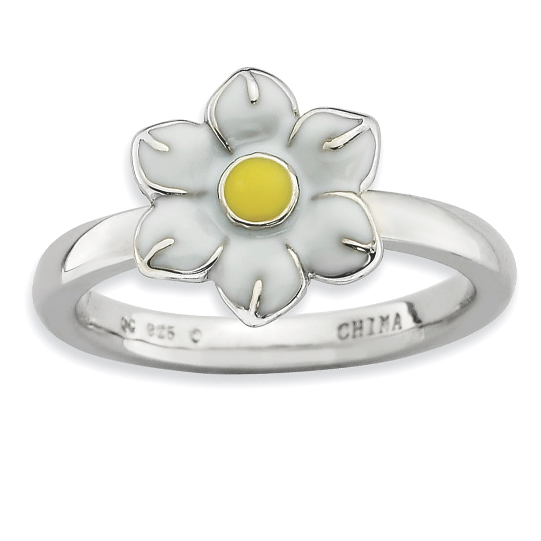 Sterling Silver Stackable Expressions Narcissus Ring Main image