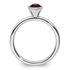 Sterling Silver Stackable Expressions High 5mm February Crystal Ring