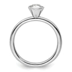 Sterling Silver Stackable Expressions High 5mm April Crystal Ring