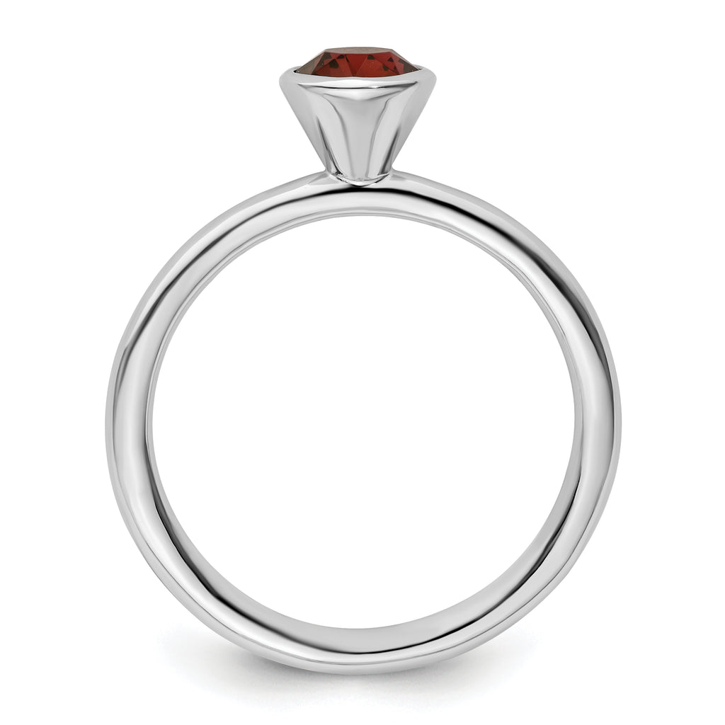 Sterling Silver Stackable Expressions High 5mm June Crystal Ring
