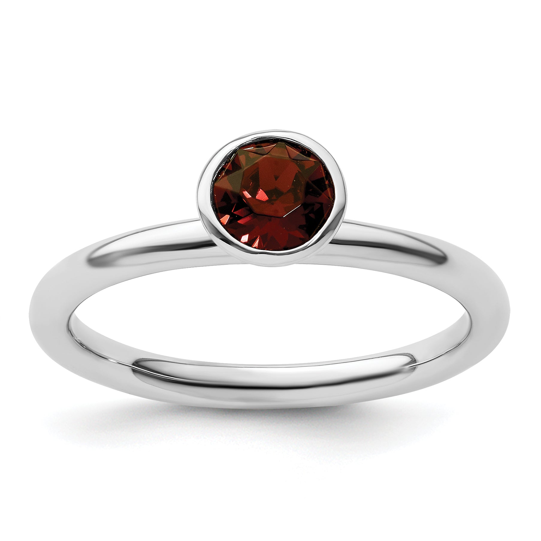 Sterling Silver Stackable Expressions High 5mm June Crystal Ring Main image