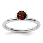 Sterling Silver Stackable Expressions High 5mm June Crystal Ring