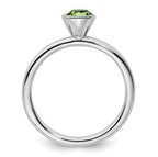 Sterling Silver Stackable Expressions High 5mm August Crystal Ring
