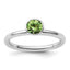 Sterling Silver Stackable Expressions High 5mm August Crystal Ring