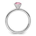 Sterling Silver Stackable Expressions High 5mm October Crystal Ring
